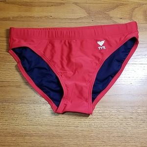 TYR Red Bikini Bottom with Drawstring Waist